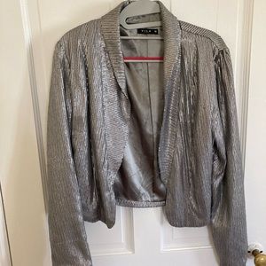 Silver sequin jacket, M